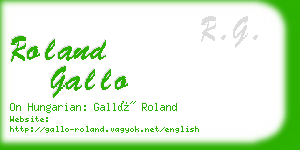 roland gallo business card